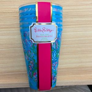 NWT- Lilly Pulitzer pool cups  featured in aqua la vista
